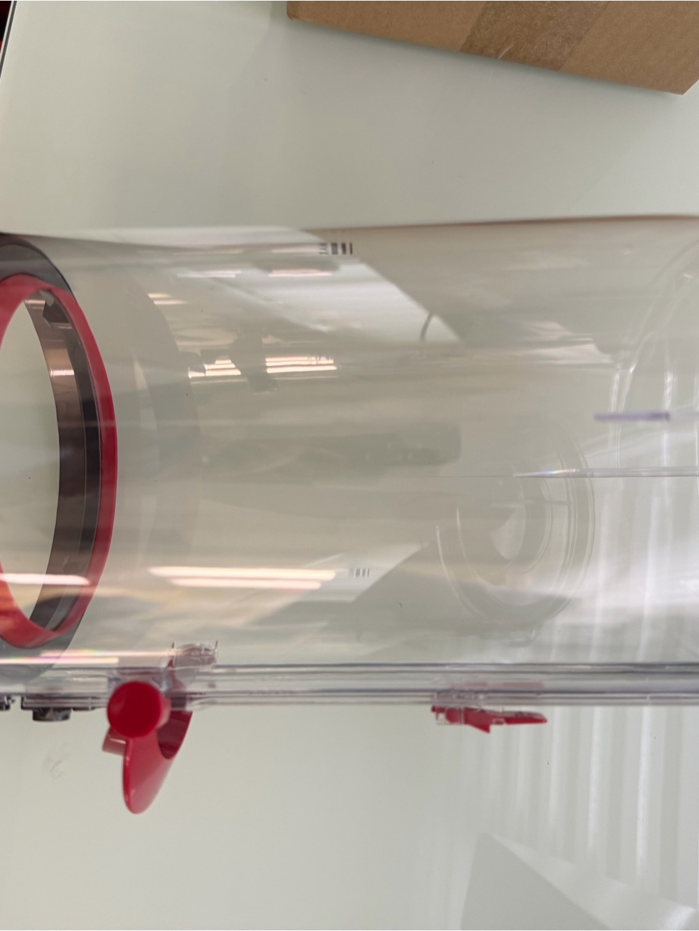 Dyson Debris Replacement Clear Plastic Dispenser with Red Accents for V15 model